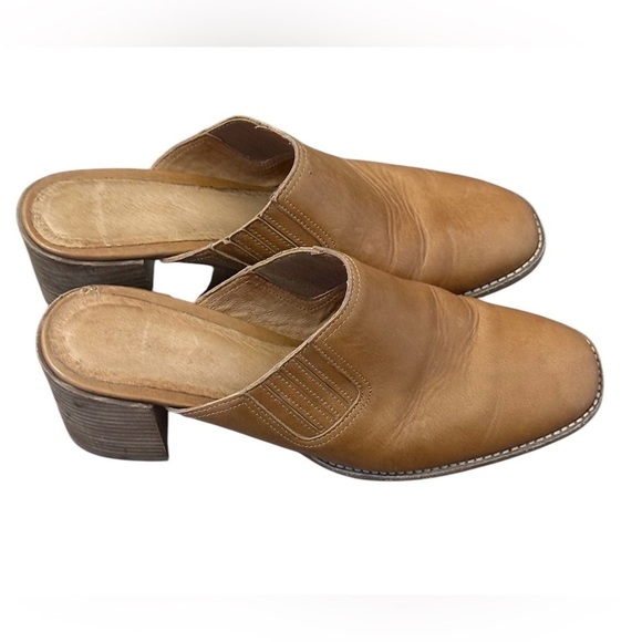 Madewell Brown Leather The Carey Mule Slip On Shoes Women's Size 10 - Picture 4 of 9